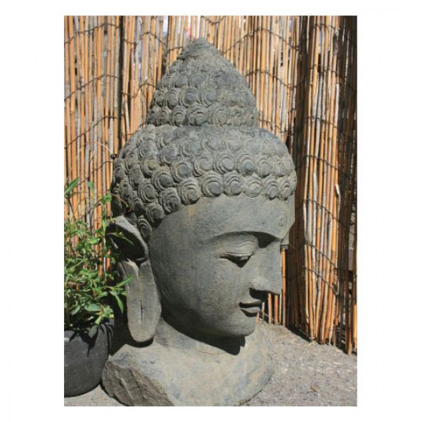 Buddha Büste, aus Lavastein • Figuren amp; Skulpturen • Garten 