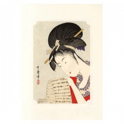 Kunstdruck - Utamaro Bijin Hanazuma