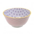 Food Bowl Asanoha Seigaiha - Purple / Pink